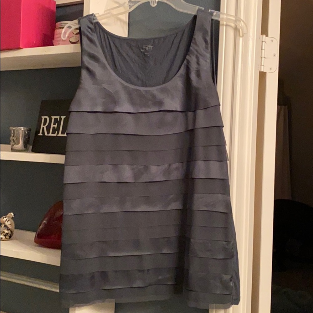 Gray layered top